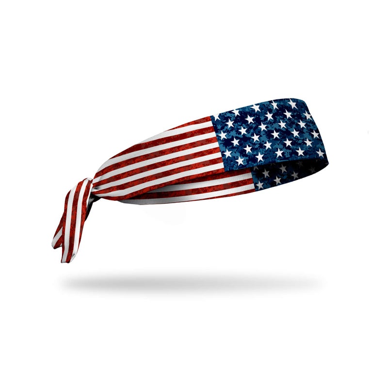 Junk Brands Pro Sport Honor Americana Collection Flex Tie Headband, Red/White/Blue - Image 3